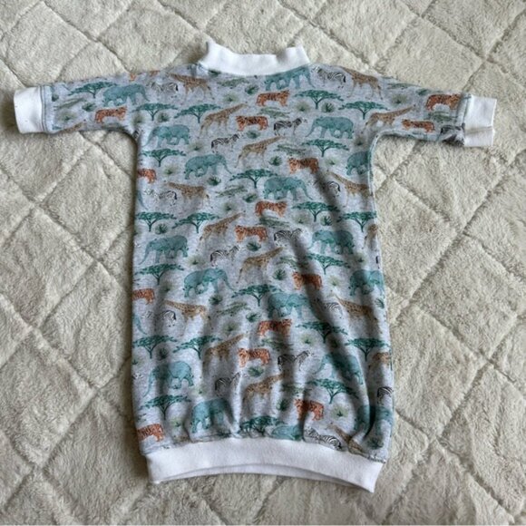 Boutique | Grey & Safari Print Oversized Sweater Dress | Size 12-18 Months - Picture 3 of 9